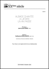 Aubade chantee a Laetare un an passe SA choral sheet music cover